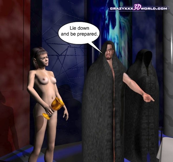 3D порно жесткой вагинальной ебли с голой девкой 